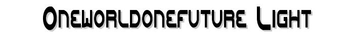 Oneworldonefuture Light font